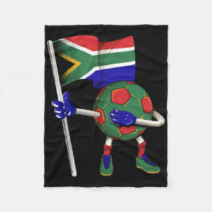 South Africa Soccer Jersey Africa Flag Footll Dab Fleece Blanket