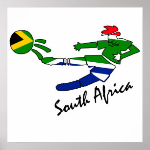 South Africa Soccer Player Poster