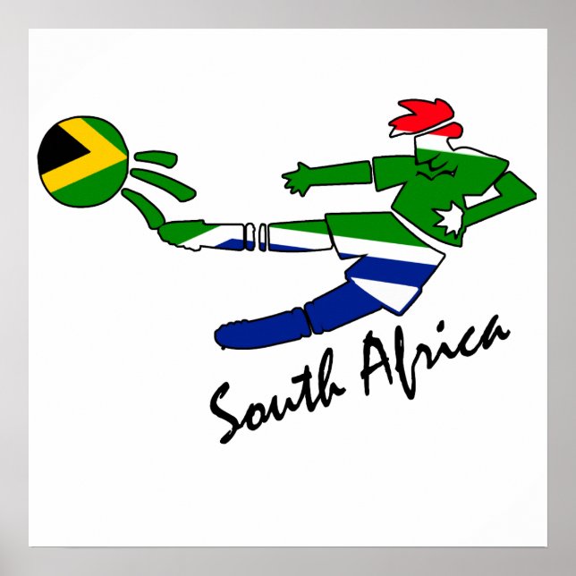 South Africa Soccer Player Poster (Front)