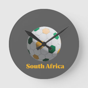 South Africa Soccer Round Clock