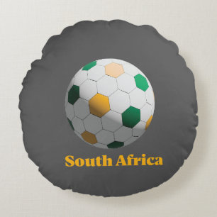 South Africa Soccer Round Cushion