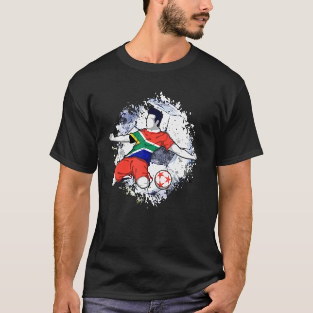 South Africa Soccer South African National Flag Fo T-Shirt (Front)