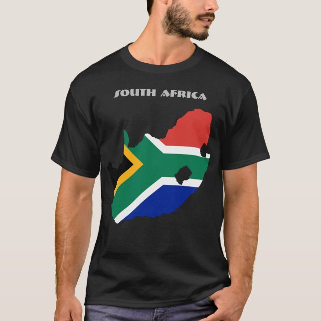 SOUTH AFRICA Special Customisable Black Tourist T-Shirt (Front)