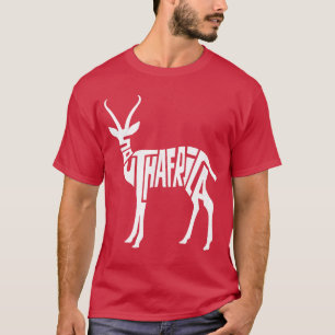 South Africa Springbok Word Art Funny African Anim T-Shirt