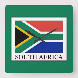South Africa Square Wall Clock
