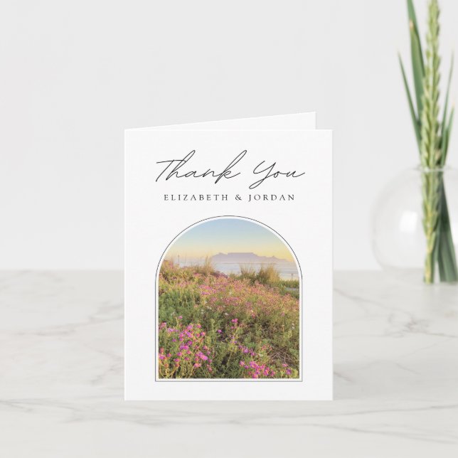 South Africa Table Mountain Blank Thank You Card (Front)