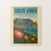 South Africa Table Mountain Illustration Travel