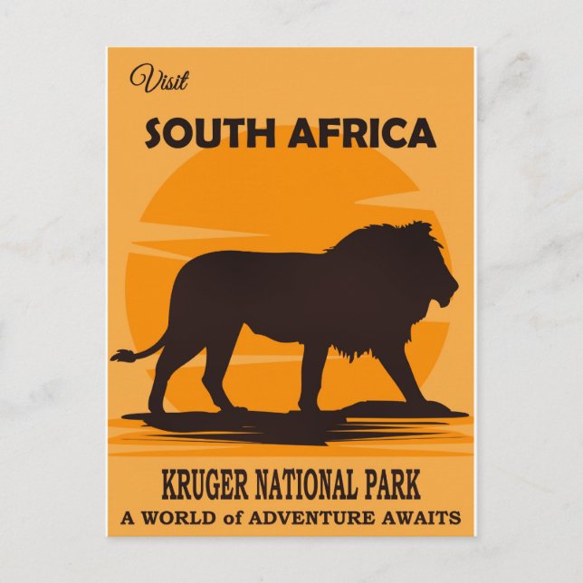 South Africa Travel Poster Postcard (Front)