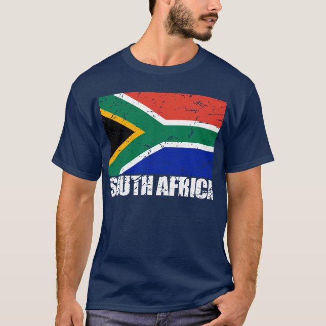 South Africa Vintage Flag T-Shirt (Front)