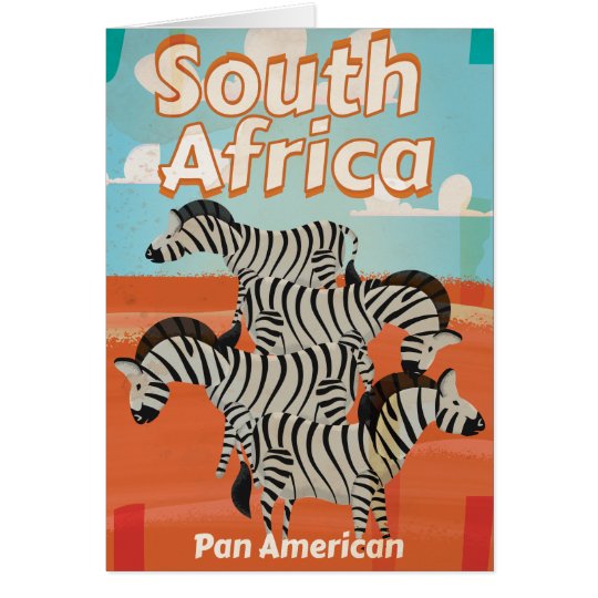 South Africa Vintage Travel Poster Card