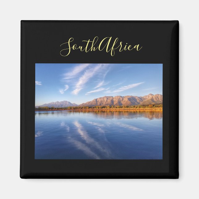 South Africa Water Mountains Lake Landscape Magnet (Front)