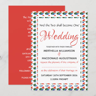 SOUTH AFRICA Wedding Invitation