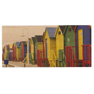 South Africa, Western Cape, St James. Colourful Wood USB Flash Drive