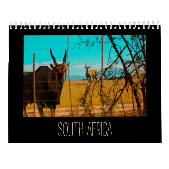 South Africa ZA Animals Wild Domestic Calendar (Back)