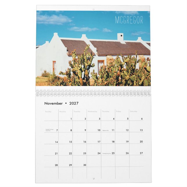 South Africa ZA Cape Town Riebeek-Kasteel Calendar (Nov 2027)