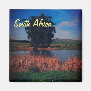South Africa ZA Pond Trees Landscape View Magnet