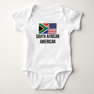 South African American Flag Baby Bodysuit