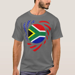 South African American Multinational Patriot Heart T-Shirt