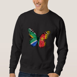 South African Cameroonian Flag Butterfly Sweatshirt