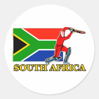 South African Cricket Player Classic Round Sticker