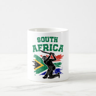 South African Cricket, South Africa Flag fan Gift Coffee Mug