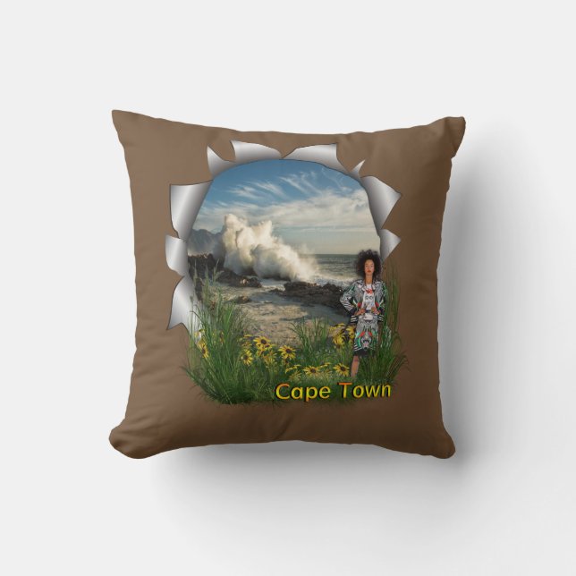 South African fashion girl from Cape Town Cushion (Front)
