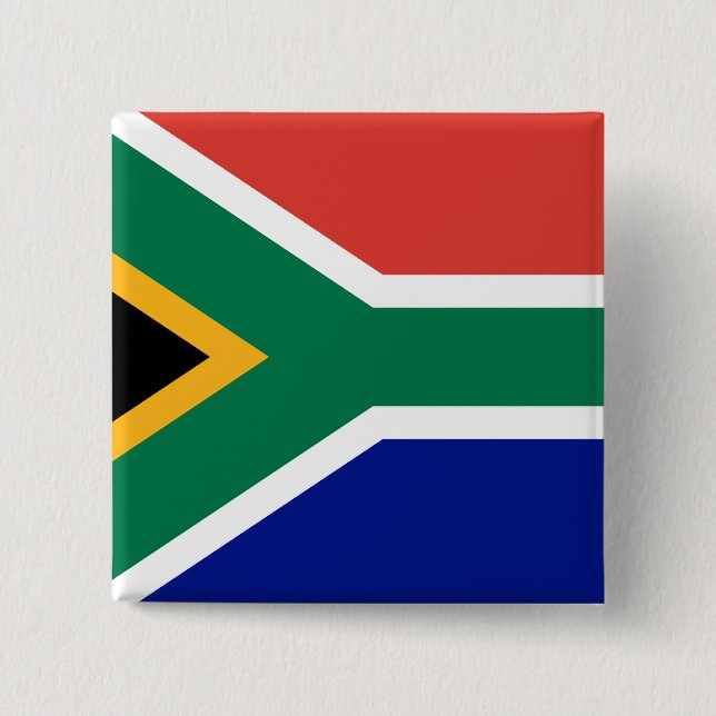 South African Flag 15 Cm Square Badge (Front)