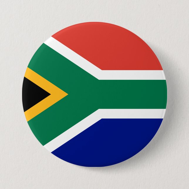 South African Flag 7.5 Cm Round Badge (Front)
