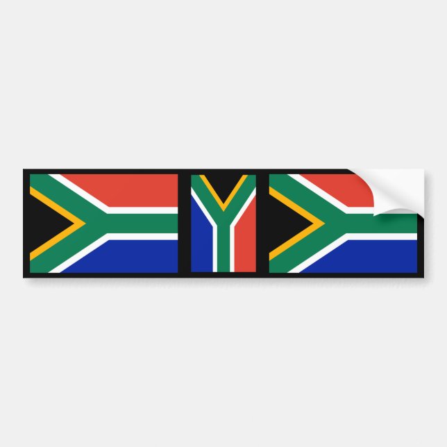 South African Flag Bumper Sticker (Front)