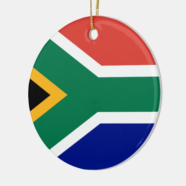 South African Flag Ceramic Tree Decoration (Left)