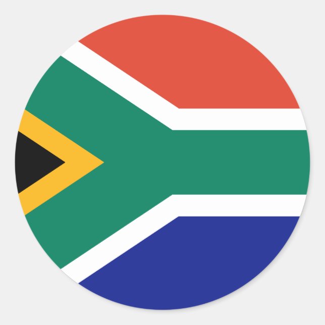 South African Flag Classic Round Sticker (Front)