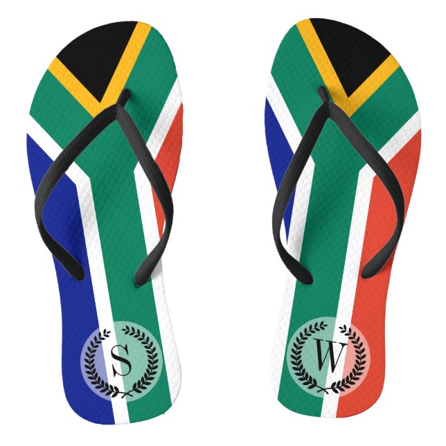 South African Flag Flip Flops (Footbed)