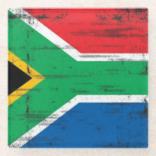 South African flag Glass Coaster