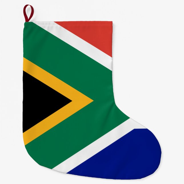 South African Flag Large Christmas Stocking (Front)