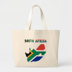 South African flag Large Tote Bag
