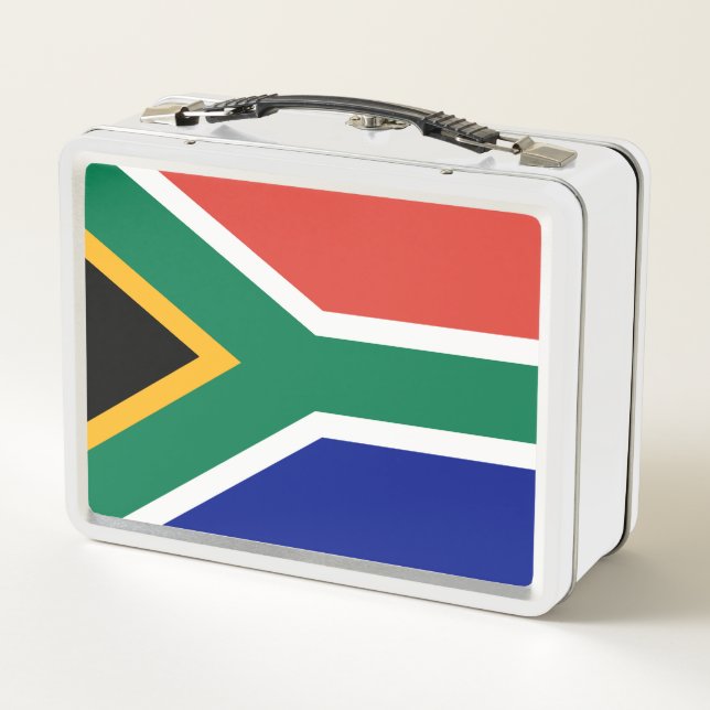 South African Flag Metal Lunch Box (Back)