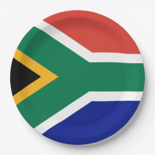 South African Flag Paper Plate