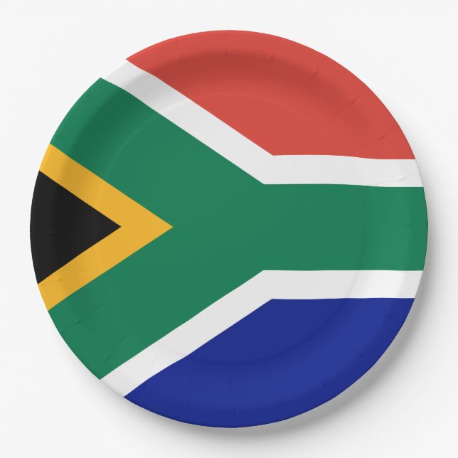 South African Flag Paper Plate (Front)