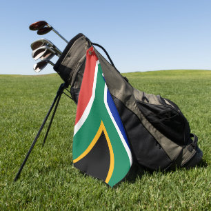 South African Flag & S Africa golf holiday /sports Towel