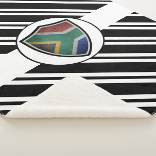 South African flag Sherpa Blanket