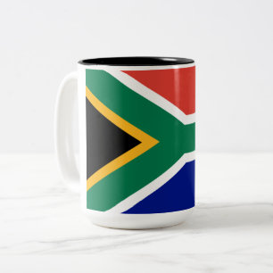 South African Flag Two-Tone Coffee Mug
