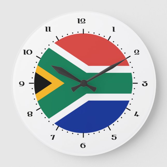 South African flag Wall Clocks (Front)