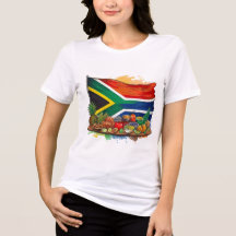 South African Flag with Traditional Food Artwork