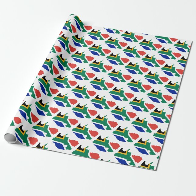 South African flag wrapping paper (Unrolled)
