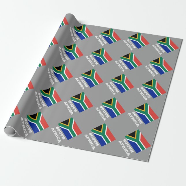 South African flag wrapping paper design (Unrolled)