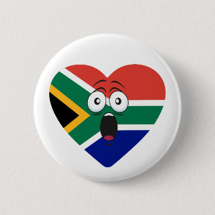 South African heart - For real South Africans! 6 Cm Round Badge