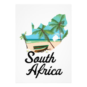 South African Map Photo Print
