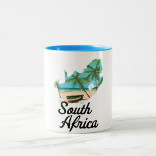 South African Map Two-Tone Coffee Mug
