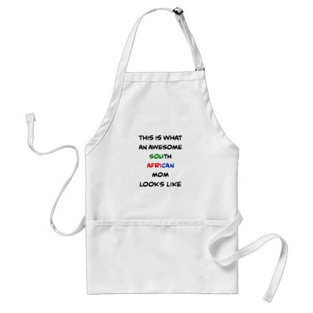 south african mom, awesome standard apron (Front)
