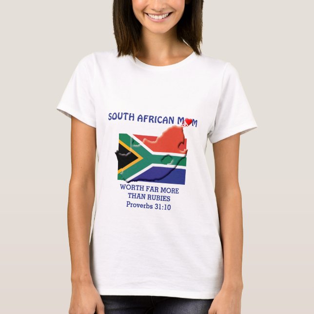 SOUTH AFRICAN MOM More Than Rubies PROVERBS 31 T-Shirt (Front)